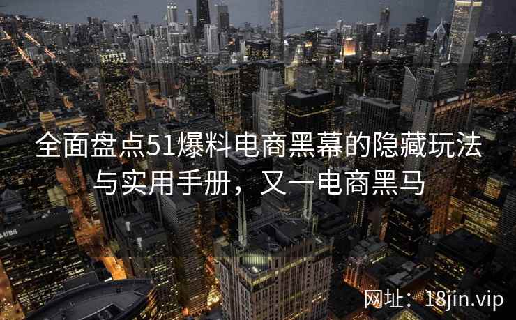 全面盘点51爆料电商黑幕的隐藏玩法与实用手册，又一电商黑马  第2张