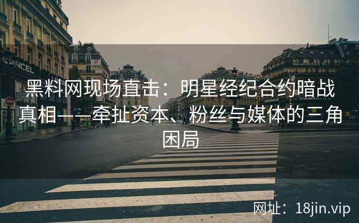 黑料网现场直击：明星经纪合约暗战真相——牵扯资本、粉丝与媒体的三角困局  第2张