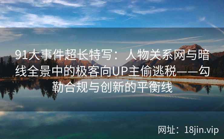 91大事件超长特写：人物关系网与暗线全景中的极客向UP主偷逃税——勾勒合规与创新的平衡线