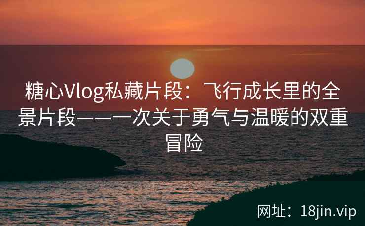 糖心Vlog私藏片段：飞行成长里的全景片段——一次关于勇气与温暖的双重冒险
