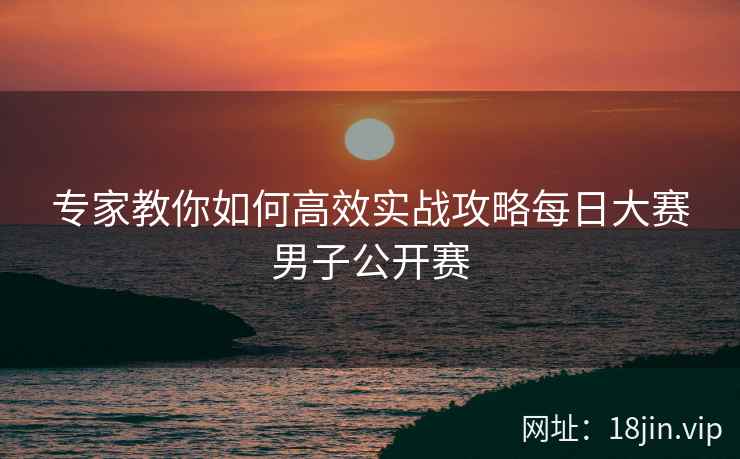 专家教你如何高效实战攻略每日大赛男子公开赛